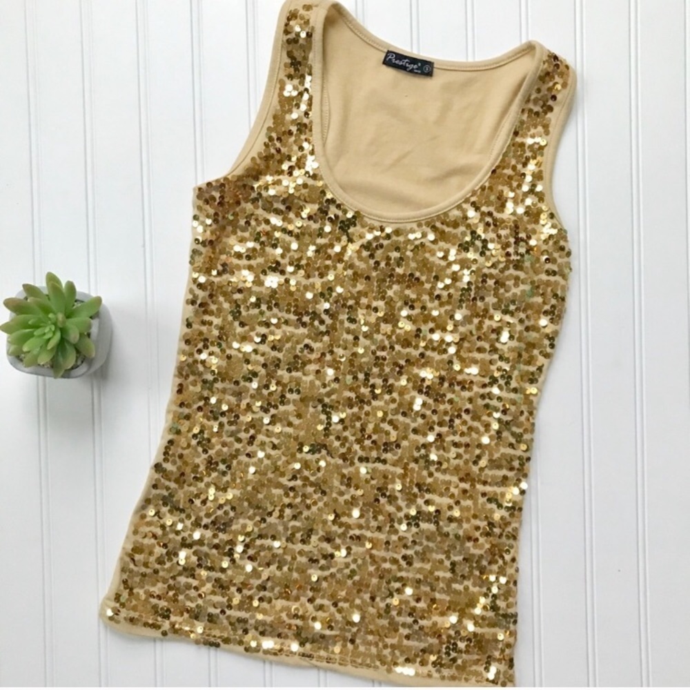 •Prestige• sequined tank